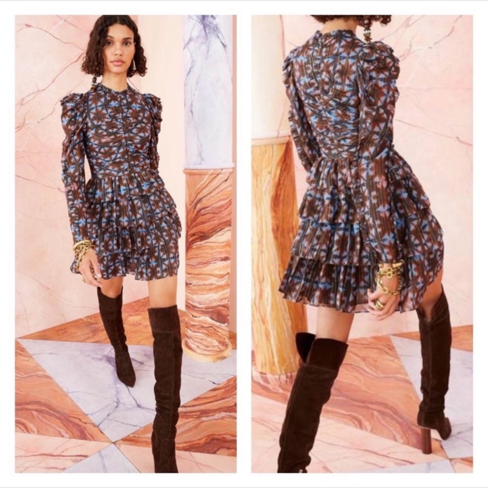 Ulla Johnson Siya Silk Mini Dress Sz 0